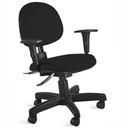 Ver imagem 3 de Cadeira de Escritório Executiva Giratória Ergonômica com Base em Aço com Capa de Nylon
