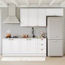 Ver imagem 2 de Cozinha Completa Americana 5 Peças sem Vidro Branco - Móveis Henn