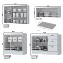 Ver imagem 4 de Cozinha Completa Americana 5 Peças sem Vidro Branco - Móveis Henn