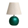 Abajur de Quarto Pequeno de Cerâmica Bola Verde Éden Joelma Decorações - 1