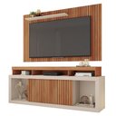 Ver imagem 5 de Painel com Rack Bancada para Tv Paris 180cm Freijo/off White - Sallar Home