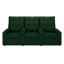 Ver imagem 1 de Poltrona do Papai Reclinável Cinema 3 Lugares Manual Baú Usb Haifa F05 Veludo Verde e - Lyam Decor