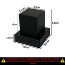 Ver imagem 6 de Acabamento Volante Quadrado Preto Registro Base Padrão Deca