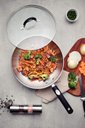 Ver imagem 2 de Wok Solar Silicone Inox Fundo Triplo Tampa de Vidro 28cm 3,3L Tramontina