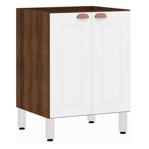 Balcão de Cozinha sem Tampo 60cm 2 Portas Safira Luciane Móveis