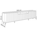 Ver imagem 4 de Rack para Sala de Estar Tv 75 Pol 4 Portas Brise Pés Industrial Preto Alef I03 Luna - Lyam Decor