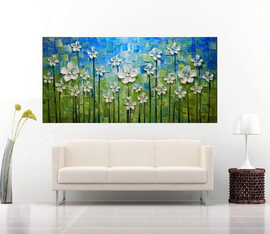 Quadro Pintura Tela Abstrato Moderno 2446: 70cm (A) x 140cm (L) - 3