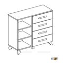 Ver imagem 4 de Cômoda 4 Gavetas 1 Porta Verona 