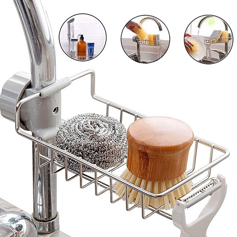 Suporte Organizador com Fixação na Torneira Sabão Pia Cozinha - 4