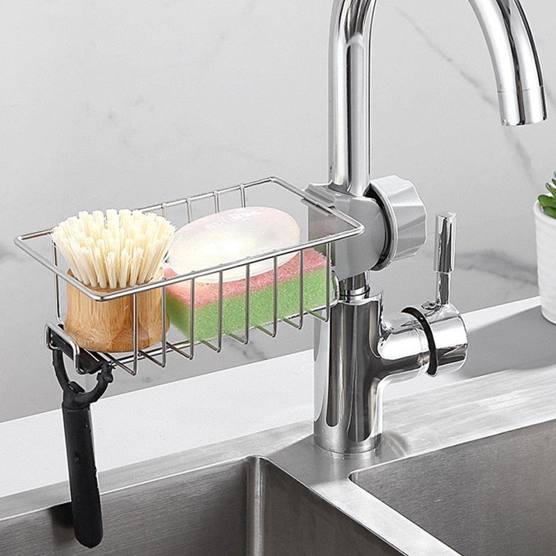 Suporte Organizador com Fixação na Torneira Sabão Pia Cozinha - 2