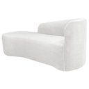 Ver imagem 4 de Recamier Curvo Orgânico 160cm 2 Lugares Lado Esquerdo para Sala de Estar Bouclé Paris Branco