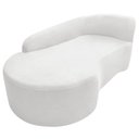 Ver imagem 6 de Recamier Curvo Orgânico 160cm 2 Lugares Lado Esquerdo para Sala de Estar Bouclé Paris Branco