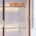 Ver imagem 2 de Cristaleira com LED 2 Portas 2 Gavetas com Marmorizado Ibiza Yescasa