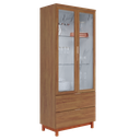 Ver imagem 6 de Cristaleira com LED 2 Portas 2 Gavetas com Marmorizado Ibiza Yescasa