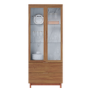 Ver mais imagens de Cristaleira com LED 2 Portas 2 Gavetas com Marmorizado Ibiza Yescasa