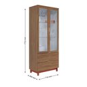 Ver imagem 7 de Cristaleira com LED 2 Portas 2 Gavetas com Marmorizado Ibiza Yescasa