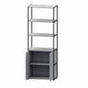 Ver imagem 4 de Estante Industrial Metal com 3 Prateleiras e Armário 2 Portas F5