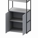 Ver imagem 6 de Estante Industrial Metal com 3 Prateleiras e Armário 2 Portas F5