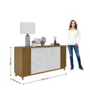 Ver imagem 6 de Buffet 4 Portas Ripado com Marmorizado Ibiza Plus Yescasa