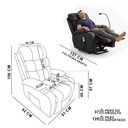 Ver imagem 5 de Poltrona Massagem Reclinável Elevação Elétrica Aurora Sintetico PU C01- D'Rossi