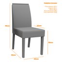 Ver imagem 3 de Conjunto Com 2 Cadeiras Para Sala de Jantar Veneza Ypê WD25 New Ceval