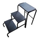 Ver imagem 3 de Kit 4 Escada Escadinha 3 Degraus Preta Maca e Depilação Estética Dobrável Medcombo