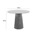 Ver imagem 2 de Mesa de Jantar Redonda Cone 100cm Vidro Off White