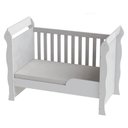 Ver imagem 3 de Berço Americano Mirelle e Guarda Roupa New Selena 3 Portas Branco Brilho com Colchão Ortobom – Carol