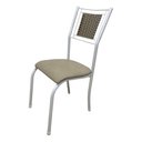 Ver imagem 6 de Kit 6 Cadeira Jantar Belize Assento Estofado Tecido Corino