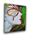 Ver imagem 5 de Quadro Abstrato Decorativo em Acrílico Pintado a Mão de Rosto Feminino Estilizado com Borboleta