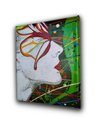 Ver imagem 7 de Quadro Abstrato Decorativo em Acrílico Pintado a Mão de Rosto Feminino Estilizado com Borboleta
