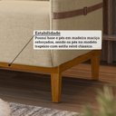 Ver imagem 6 de Sofá Living 2 Lugares com Pés em Madeira Maciça 129cm Estelí Yescasa