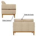Ver imagem 4 de Sofá Living 2 Lugares com Pés em Madeira Maciça 129cm Estelí Yescasa
