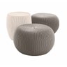 Conjunto Cozy Seat Keter – 2 Pufes + 1 Mesa Baú com Textura Tricô - 1