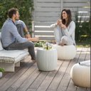 Ver imagem 3 de Conjunto Cozy Seat Keter – 2 Pufes + 1 Mesa Baú com Textura Tricô