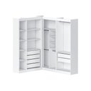 Ver imagem 2 de Guarda-Roupa Closet Modulado Roupeiro de Canto L sem Portas 6 Gavetas Versatille Yescasa