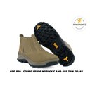 Ver imagem 3 de Botina Elástico Couro Nobuck Terra Fortz Verde Cod 870