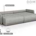 Ver imagem 4 de Sofá Retrátil e Reclinável 220cm Linho Domus Cinza