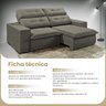 Sofá 3 Lugares Retrátil e Reclinável Turmalina Veludo 182cm Redenobre Cor:Cappuccino; - 6