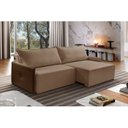 Ver imagem 1 de Sofá Retrátil 3 Lugares 190cm Braço em Corino com USB Linho Serena Yescasa