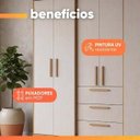 Ver imagem 5 de Guarda Roupas Casal 6 Portas 3 Gavetas Croácia Madeirado / Off White Notável