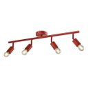 Ver imagem 1 de Trilho 4 Spots Led E27 Direcionavel Eletrificado Vermelho Bivolt