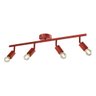 Trilho 4 Spots Led E27 Direcionavel Eletrificado Vermelho Bivolt - 1