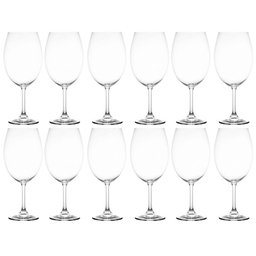 Conjunto 12 Taças de Vinho Tinto 580ml Cristal Degustação Lyor Sommelier Crystalite Bohemia Linha - 2