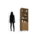 Ver imagem 3 de Kit Escritório com 3 Livreiros Portas Pequenas Office Freijó - Fdecor