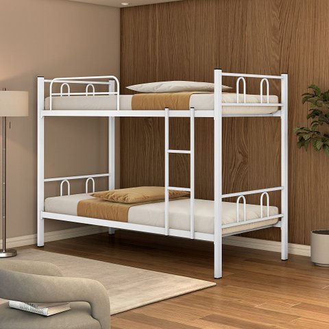 Beliche Tubolar em Aço Reforçada para Pousadas, Alojamentos Branco