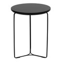 Ver imagem 2 de Mesa Lateral Minimalista Lille em Metal Preto com Tampo Redondo