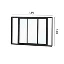 Ver imagem 3 de Janela de Correr Abertura Dupla Premium 2 Folhas Vidro Liso 100x150cm Yescasa