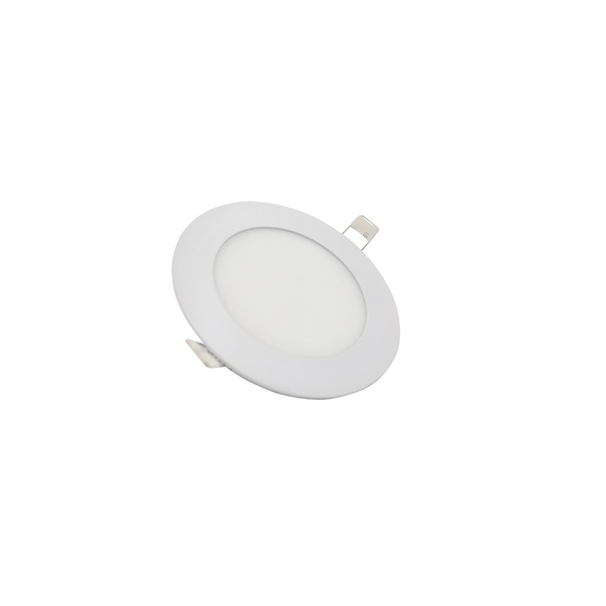Painel Plafon Luminária Teto Embutir Redondo Led 6w Gesso:branco Frio 6000k - 1