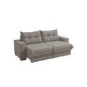 Ver imagem 3 de Sofá Retrátil e Reclinável 2 Lugares Dorian 235cm em Suede Cinza